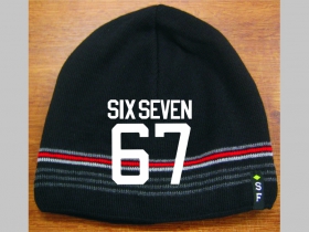 Six Seven 67 čierna pleten&aacute; čiapka stredne hrub&aacute; vo vn&uacute;tri naviac zateplen&aacute;, univerz&aacute;lna veľkosť, materi&aacute;lov&eacute; zloženie 100% akryl